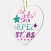 Mädchen sind Superstars Keramik Ornament (Links)