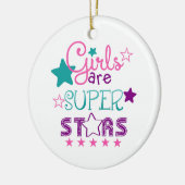 Mädchen sind Supersterne Keramik Ornament (Links)
