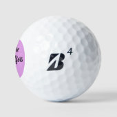 Mädchen sind zu Lila Niedliche Golfer Golfball (Logo)