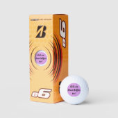 Mädchen sind zu Lila Niedliche Golfer Golfball (Verpackungen)