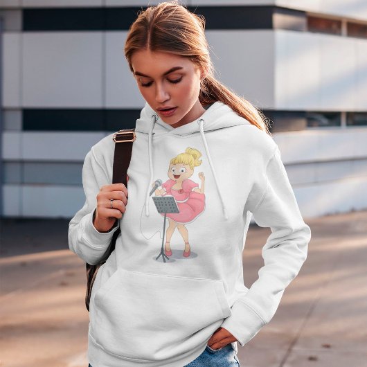 Mädchen singt hoodie