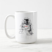 Mädchen sitzt auf dem Buch Throne - "Just Read" Kaffeetasse (Links)