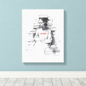 Mädchen sitzt auf dem Buch Throne - "Just Read" Leinwanddruck (Insitu (Holzboden))