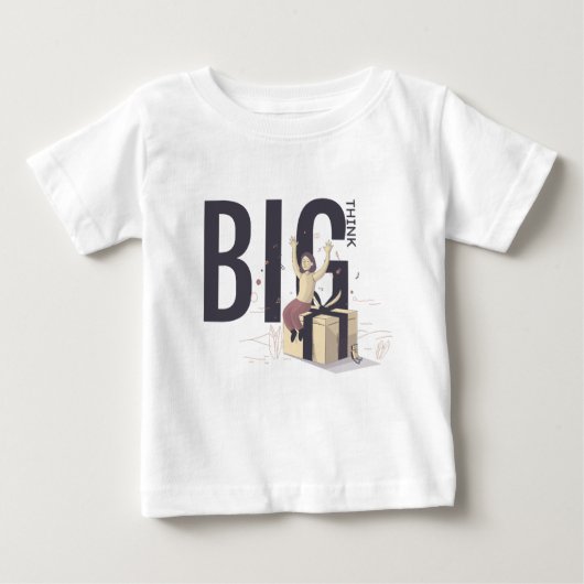 Mädchen sitzt über großartiges Geschenk Baby T-shirt (Vorderseite)