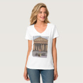 Mädchen sitzt vor Pantheon in Rom. T-Shirt (Vorderseite Vollansicht)