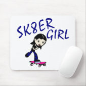 Mädchen sk8er mousepad (Mit Mouse)