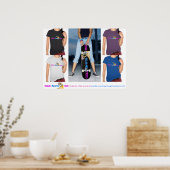 Mädchen Skate auch! Apparel Poster (Küche)