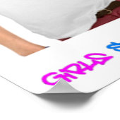 Mädchen Skate auch! Apparel Poster (Ecke)