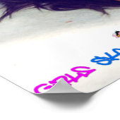 Mädchen Skate auch! Poster (Ecke)