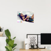 Mädchen Skate auch! Poster (Heimbüro)