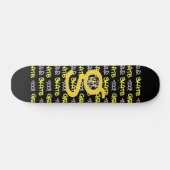 Mädchen Skate auch! - Schwarzes Skateboard - (gold (Horizontal)