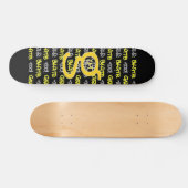 Mädchen Skate auch! - Schwarzes Skateboard - (gold (Horizontal)