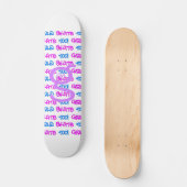 Mädchen Skate auch! - Weißes Skateboard - (pink & (Vorderseite)