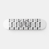 Mädchen Skate auch! - Weißes Skateboard - (schwarz (Horizontal)