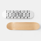 Mädchen Skate auch! - Weißes Skateboard - (schwarz (Horizontal)