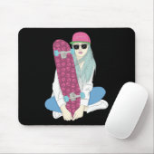 Mädchen Skate Skateboard Skateboarding Machen Eine Mousepad (Mit Mouse)