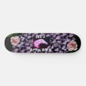 Mädchen Skateboard mit Pferd, Blumen (Horizontal)