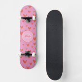 Mädchen Skateboard Monogramm und Name (Vorderseite)