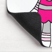 Mädchen-Socken-Affe am Strand Mousepad (Ecke)