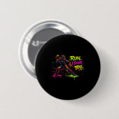 Mädchen Softball Catcher Grafik fett Farbe Spritze Button (Vorne & Hinten)