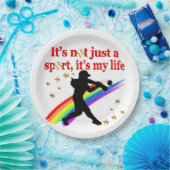 MÄDCHEN SOFTBALL RED RAINBOW INSPIRATIONAL DESIGN PAPPTELLER (Party)