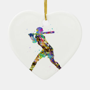 Mädchen Softball-Spielerin Keramik Ornament