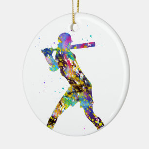 Mädchen Softball-Spielerin Keramik Ornament