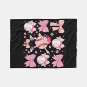 Mädchen Softll Kokette Schleife Softll Mama Mutter Fleecedecke (Vorderseite (Horizontal))