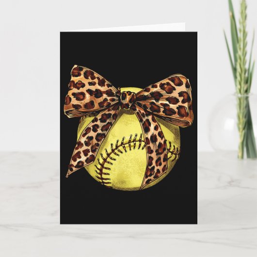 Mädchen Softll Leopard Tierdruck Bogen Band Mama D Karte (Vorderseite)