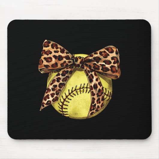 Mädchen Softll Leopard Tierdruck Bogen Band Mama D Mousepad (Vorne)