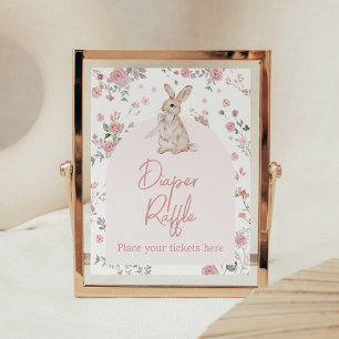 Mädchen Some Bunny Baby Shower Windel-Raffle Poster