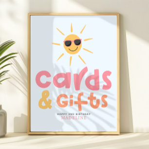 Mädchen Sommer Sonne Poolparty Geburtstagsgeschenk Poster