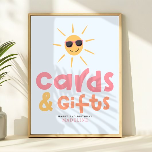 Mädchen Sommer Sonne Poolparty Geburtstagsgeschenk Poster