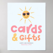 Mädchen Sommer Sonne Poolparty Geburtstagsgeschenk Poster (Vorne)