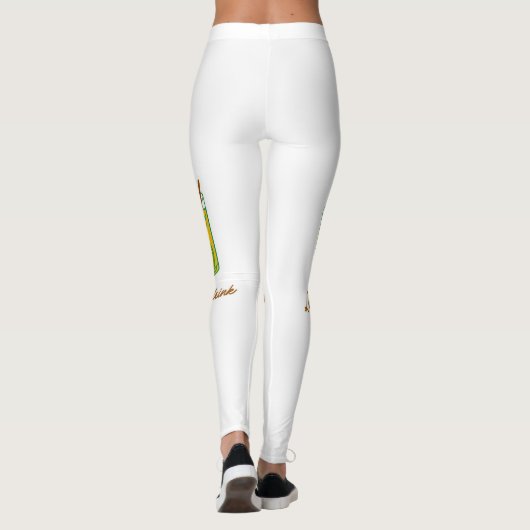 Mädchen Sommergetränk Design Leggings (Rückseite)