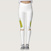 Mädchen Sommergetränk Design Leggings (Vorderseite)