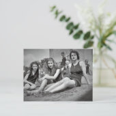 Mädchen Sonnenbaden, Vintag in den 1920er Jahren Postkarte (Stehend Vorderseite)