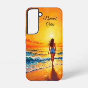 Mädchen Sonnenuntergang Strand Spaziergang Ozeanwe Samsung Galaxy Hülle