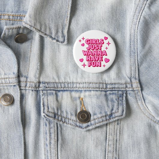 Mädchen Spaß Button (Beispiel)