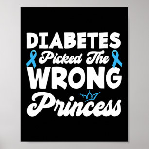 Mädchen Spaß Diabetes Haben Die Falsche Prinzessin Poster