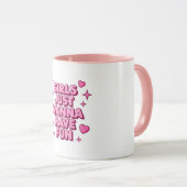 Mädchen Spaß Tasse (VorderseiteRechts)