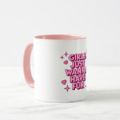Mädchen Spaß Tasse (Vorderseite Links)