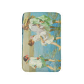 Mädchen Spazieren im Wasser am Meer Badematte (Vorderseite Vertikal)