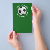 Mädchen spielen Fußball, Jungen spielen Fußball Flyer (Handgriff)