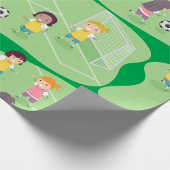 Mädchen spielen Fußball-Wrapping Paper Geschenkpapier