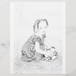 Mädchen spielen mit Football-Farbseite