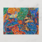 Mädchen spielen mit Katzen | Ernst Ludwig Kirchner Postkarte (Vorderseite)