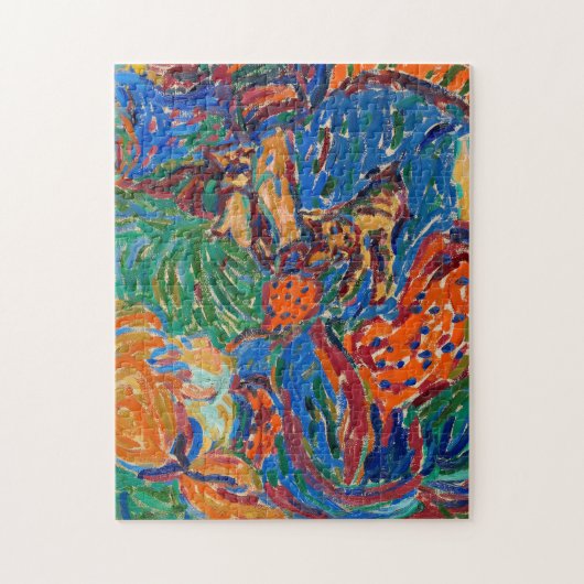 Mädchen spielen mit Katzen | Ernst Ludwig Kirchner Puzzle (Vertikal)