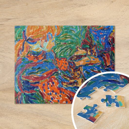 Mädchen spielen mit Katzen | Ernst Ludwig Kirchner Puzzle