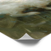 Mädchen spielen zu Ostern mit weißen Bunnien Poster (Ecke)